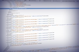 HTML and CSS coding on a screen