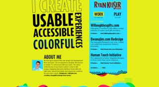 Ryan Keiser's colorful personal portfolio website