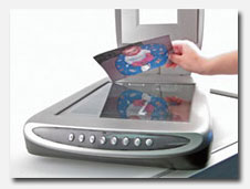 scanning the photo for the laser engraving