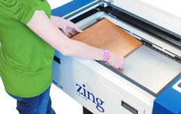Zing laser with person engraving
